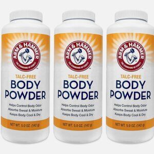 Arm & Hammer Talc-Free Body Powder, 5 oz. Containers (Lot Of 3)*SPECIAL*